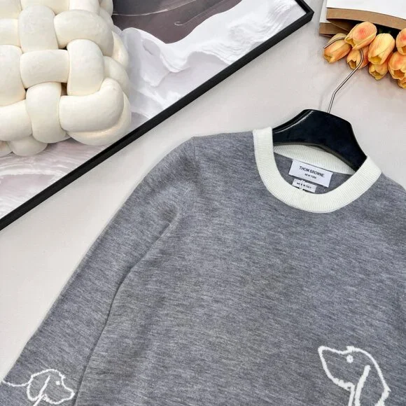 THOM BROWNE Knitted Wool Pullover Sweater - Picture 9 of 10